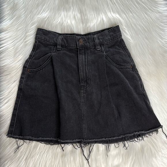 Free People We the Free Black Cosmic Flirt Fringe Mini Skirt - Picture 2 of 6